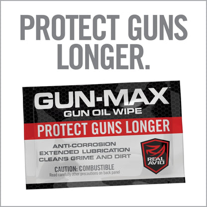 Gun-Max Gun Oil Wipes – 25 Pack